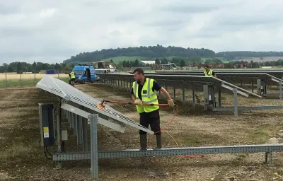Commercial Solar Panel Cleaning by DMC Facilities Management
